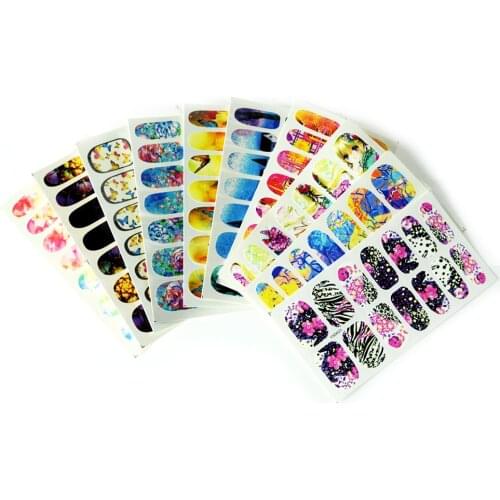 Durable Nail Patches Nail Stickers Transfer Decal Nail Art Decoration Butterfly Flower Full Cover Sticker Nail Decoration Repair