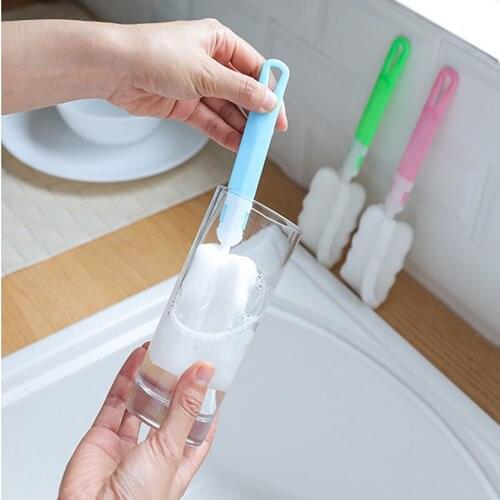 Cup Sponge Brush High Grade Clean Child Special Bottle Brush with Handle Cleaning Utensils Brush Glass Special Brushes Dropship