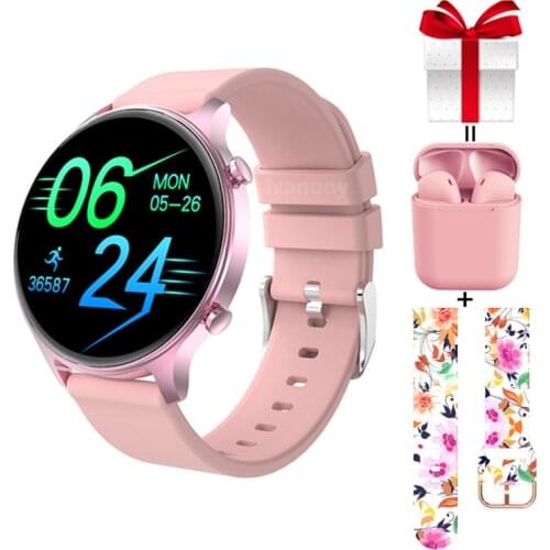 DK18 Smartwatch+Strap+Earphone/Set Smart Watch Woman Whatsapp Notification Reminder Female Fitness Tracker For Samsung iPhone