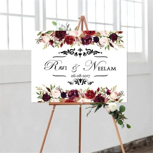 Wedding Floor Decals Monogram Custom Beautiful Wedding Dance Floor Decal Personalized Groom & Bride Name Wall Stickers WL1048