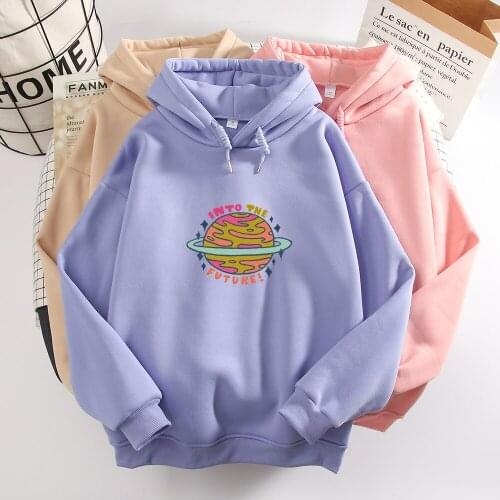 Japanese Cute Oversized Hoodie Sportswear Ladies Vintage Basic Long Sleeve Sweatshirt Womens Fleece Harajuku Chic Streetwear