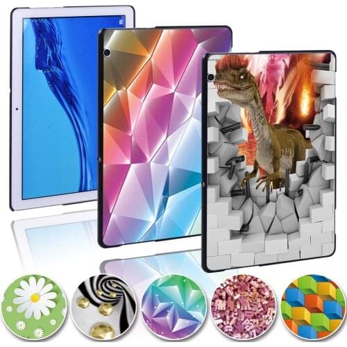 Printed 3D Art Slim Tablet Shell Cover Case for Huawei MediaPad T3 8.0 Case for MediaPad T3 10 9.6 Inch/T5 10 10.1 Inch