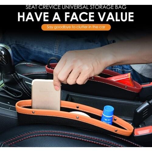 Universal Car Seat Cover Storage Box Pocket Auto Interior Seat Side Slit Organizer for Outdoor Personal Car Decoration
