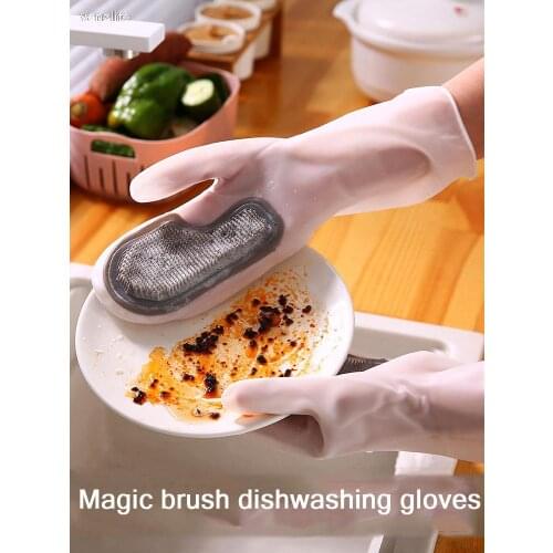 Vanzlife Dishwashing gloves goddess device thick durable cleaning housework kitchen washing dishes household waterproof laundry