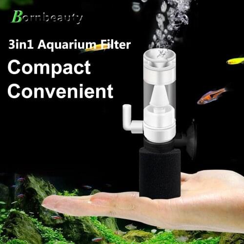 External Mini Filter for Aquarium Water Filter Plant Grow CO2 Filter Fish Tank Mute Submersible Oxygen Pump Aquarium Accessories