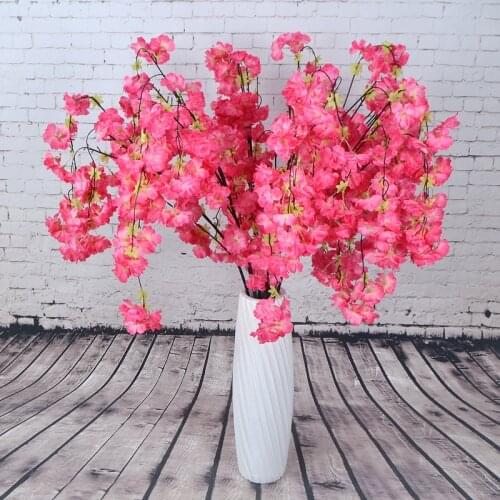 Weeping Willow Silk Cloth Cherry Blossom Artificial Flower Wedding Road Ceiling Decoration Shopping Mall Decoration