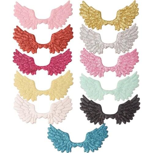 600PCS Boutique Angel wings DIY Accessories Cute Hair Accessory for Hair Barrettes Hair Bows No Clips Cute Headwrap