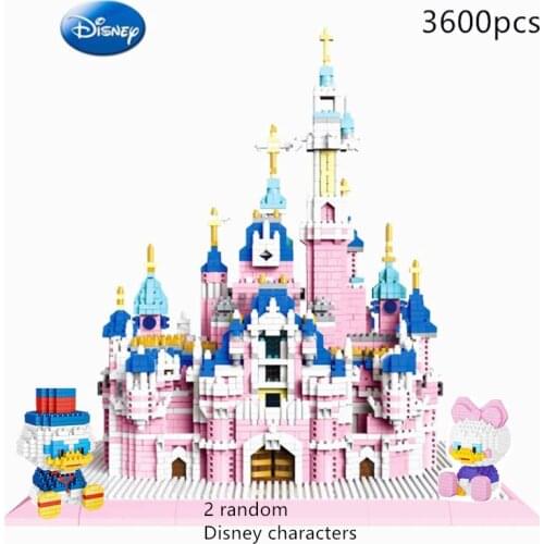 Famous World Building Disney Castle Diamond Particle Brick Adult Child High Difficulty Assembling Model Toy Friend Gift