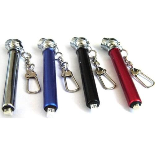 1pc Portable Tire Air Pressure Test Gauge Pen Vehicle Car Motorcycle Tyre Test Meter Pen Silvery 10-50 PSI Diagnostic Tool