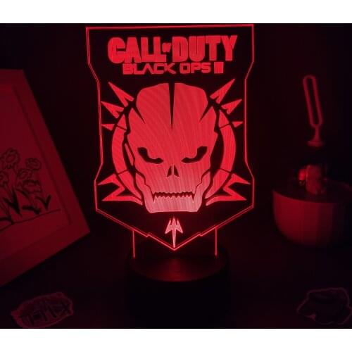 COD Game LOGO 3D Lamps Call Of Duty Led RGB Night Lights Birthday Cool Gifts For Friends Bed Room Table Colorful Mark Decoration