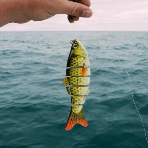 5Pcs 10cm 17g Fishing Lure Artificial Simulation Plastic 6 Segment Hard Bait Case Set Impact Resistant Trout Swimbait Box Set