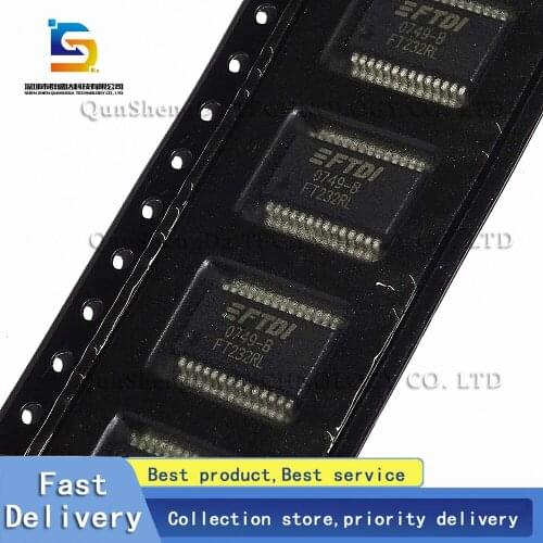 5pcs New FT232RL FT232R FT232 SSOP-28 USB serial port chip, chip bridge