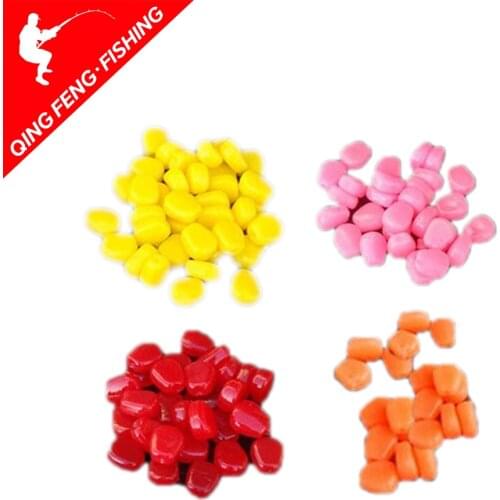 50pcs/lot Colored Pop Up Carp Fishing Boilies Flavoured Grass Carp Bait 0.4g/pcs Floating Corn Soft Pellet Lure Creamy Corn