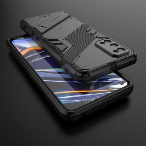 For Cover Oppo Realme 7 Pro Case Shockproof Silicone Bumper Stand Holder Armor Back Cover Realme 7 Pro Phone Case Realme 7 Pro