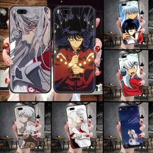 Anime Inuyasha Phone Case For Xiaomi Mi Note 8 9 10 11 9T 10T A3 Lite Pro Ultra black luxury coque fashion cover trend Etui soft