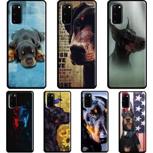 Doberman Dog Case For Samsung Galaxy S21 Ultra S8 S9 S10 Plus Note 9 10 Note 20 Ultra S20 FE Back Cover