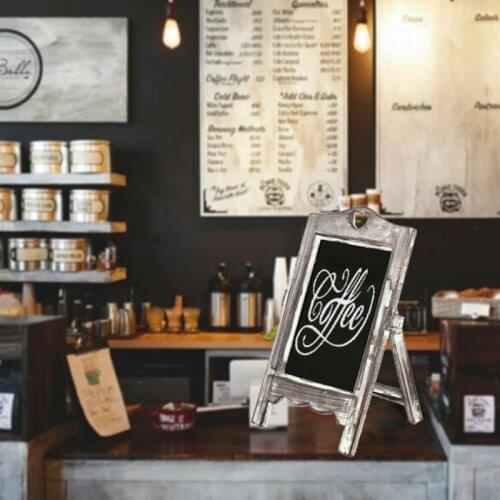 Wooden Desktop Memo Message Blackboard Scaffolding Chalkboard Easel Restaurant Cafe Writing Board