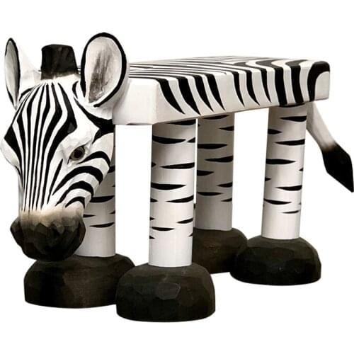 Animal stool chair Solid Wood Creative Baby Stool Small Bench Hand-carved Home Furnishings Soft Cute Jewelry kids room furniture