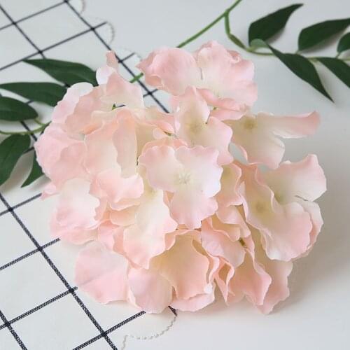 18CM 15Colors Artificial Hydrangea Silk Flower Heads For Wedding Decorative Wall DIY Flower Home Decoration accessory props