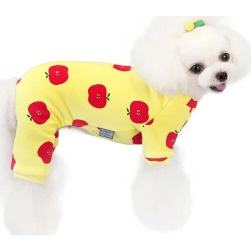 Dog Jumpsuit Yorkshire Pomeranian Schnauzer Bichon Poodle Pet Outfit Dog Clothing Sleepwear Autumn Winter Dog Clothes Pajamas