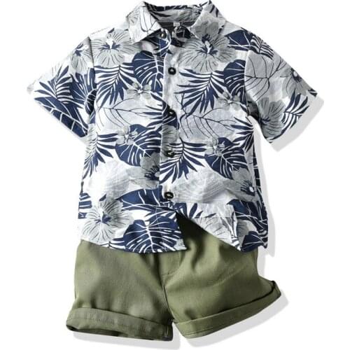 Toddler Boys Sets Casual Printed Short-sleeved T-shirt Shorts 2pcs Kids Clothing Summer Baby Boy Suits 1 2 3 4 5 6 Years 2020