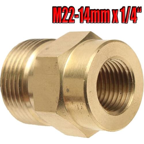 Brass Washer Adaptor Foam Lance Adapter Coupler 1/4 F - M22 for High Pressure Water Tools