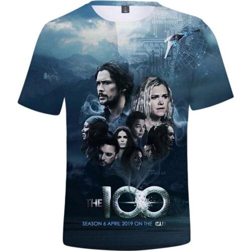 The Hundred The 100 3D Printing T-shirt Men And Women Fashion Streetwear Oversized Shirts Funny TV Series Streetwear Top Tees