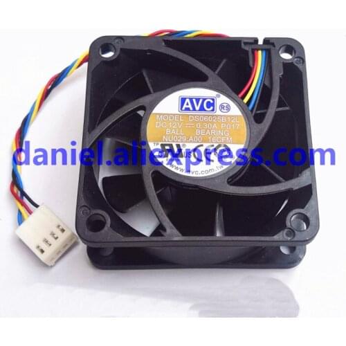 Original DS06025B12L 12V 0.30A 6CM 6025 4-wire double ball fan