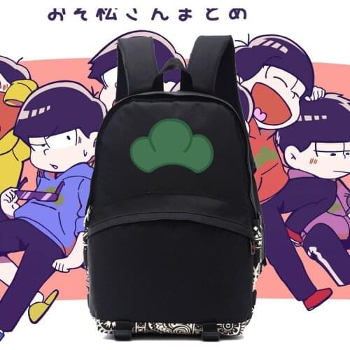 Osomatsu-san Concept Backpack Black Nylon School Bag Osomatsu Backpacks