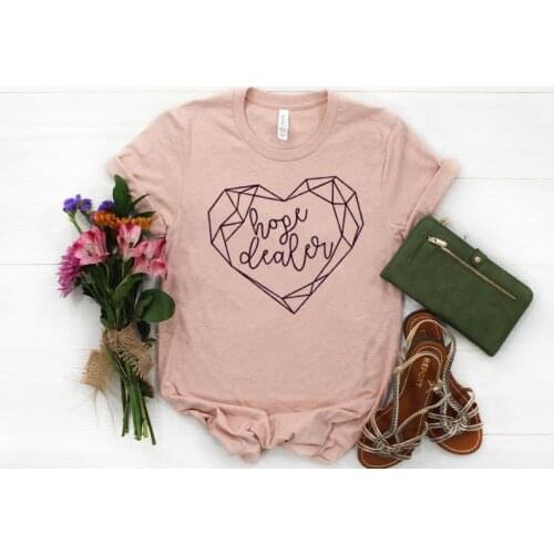 Plexus Hope Dealer Heart T-Shirt Christian Streetwear Harajuku girl Clothing Cotton O Neck Short Sleeve Top Tees Faith graphics