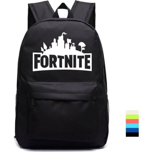 Fortnite Luminous Backpack Cartoon Schoolbag Student Bags Backpack Children Toys Gift Simple Solid Color Series Color Optional