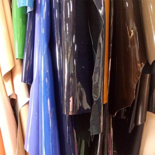 Wholesale Genuine Cow Patent Leather Material Natural Top Grain Leather Sewing Fabric for Shoe Handbag Furniture Free Shipping