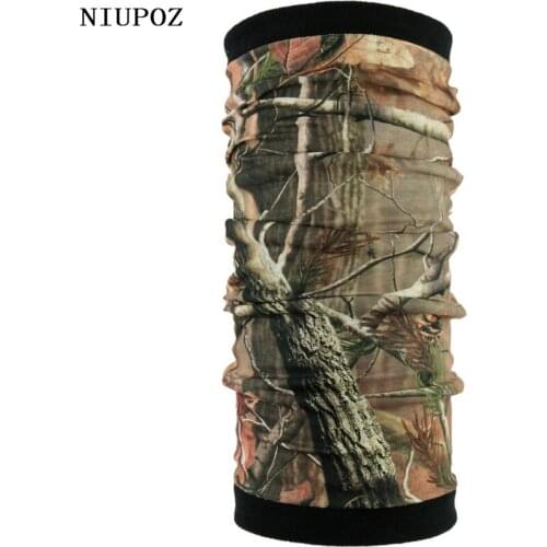Unisex Winter Polar Fleece Warm Ring Skull Bandana Scarf Soft Fashion Headband Neck Camouflage Scarf Windproof Double Layer
