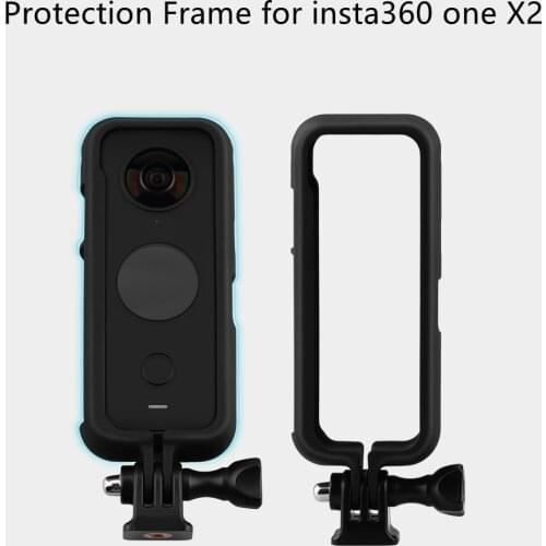 Protection Frame for Insta360 One X2 Cameras Expansion Frame with Cold Shoe Camera Vertical Cage Holder Adapter Mount for One X2