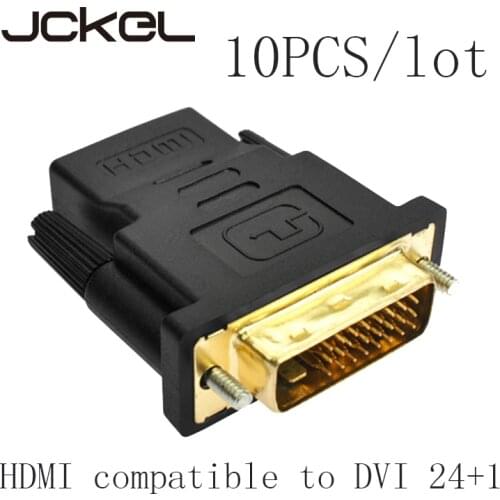 JCKEL HDMI Female to DVI D 24+1 Pin Male Adapter Converter HDMI2DVI Cable Switch for PC PS3 Projector TV Box HDTV LCD TV
