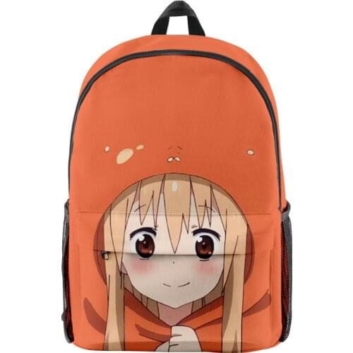 2021 3D Himouto! Umaru-chan Men Women Backpack Fabric Oxford School Bag High Capacity Teenager Child Bag Travel Backpack