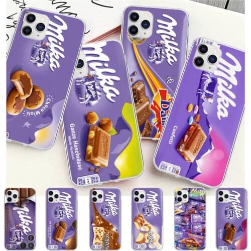 2021 Chocolate Milka Box Transparent Cell Phone Cover Case For IPhone 12 11 Pro Max Xs X Xr 7 8 6 6s Plus 5 5s Se 2020