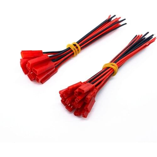 20pcs New 2 Pin Connector Male Female JST Plug Cable 22 AWG Wire For RC Battery Helicopter DIY LED Lights Decoration