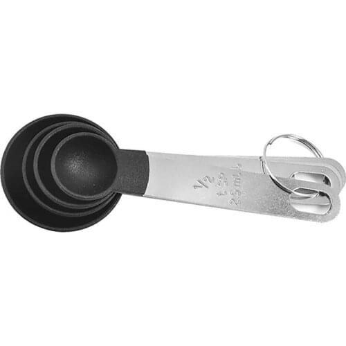 4pcs Multi Purpose Spoons/Cup Measuring Spoon Tools Baking Accessories Stainless Steel Handle Kitchen Gadget