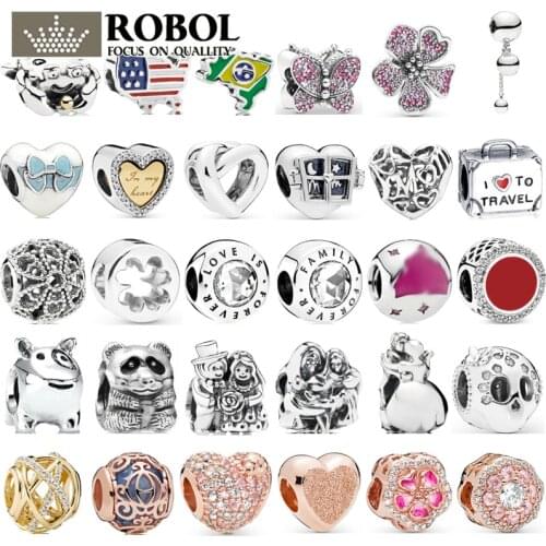 PBD ZZ 12 High Quality Original 925S Silver Charm Beads with Original Engraved Flag Charm Womens Jewelry Gifts Free Shipping