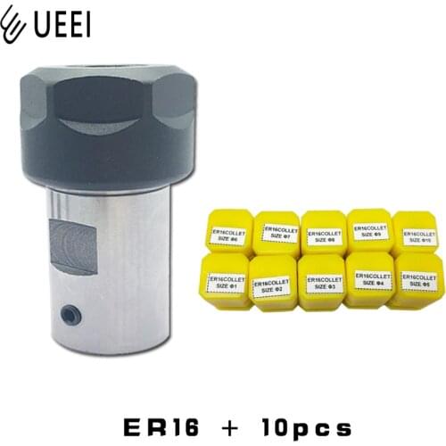 10pcs ER16 1 2 3 4 5 6 7 8 9 10mm High Precision Spring Collet with ER16 Motor Shaft For CNC Engraving Machine Lathe Mill Tool