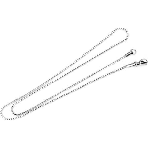 1mm Tiny Stainless Steel Box Chain Necklace For Women & Men Fashion Gift Jewelry