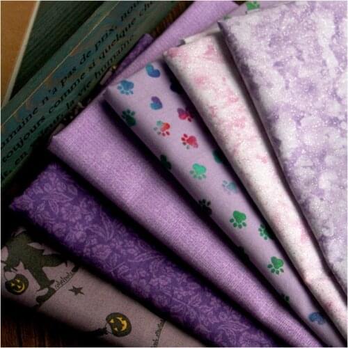 Purple Series Firework polyester Cotton Sewing Quilting Fabrics Needlework Material DIY Handmade Cloth tela