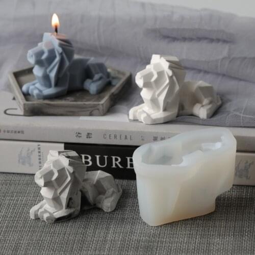 Geometric lion stencil Candle Mold Silicone Mold for Candle Making DIY Handmade Christmas Gifts Christmas Home Decoration