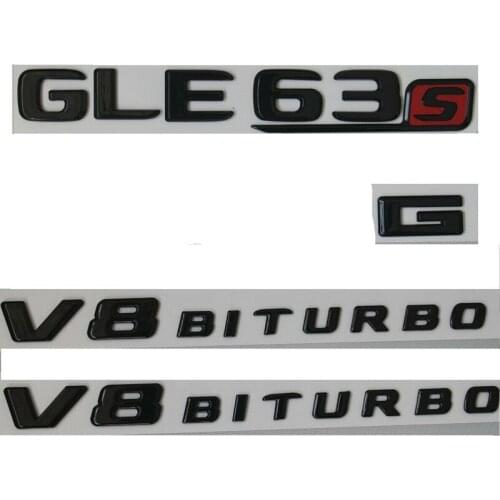 Gloss Black GLE63s for AMG V8 BITURBO Badges Emblems W166 C292