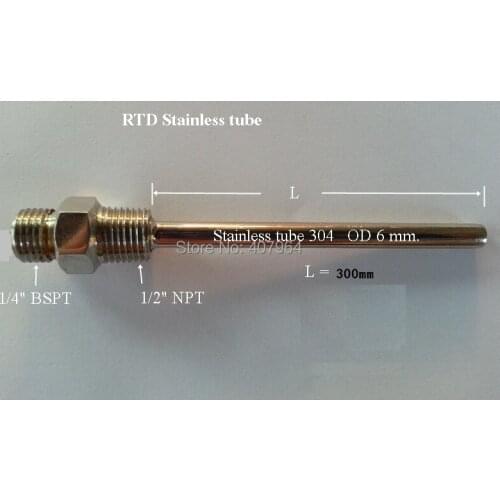 L=300mm Stainless 304 tube RTD thermowell