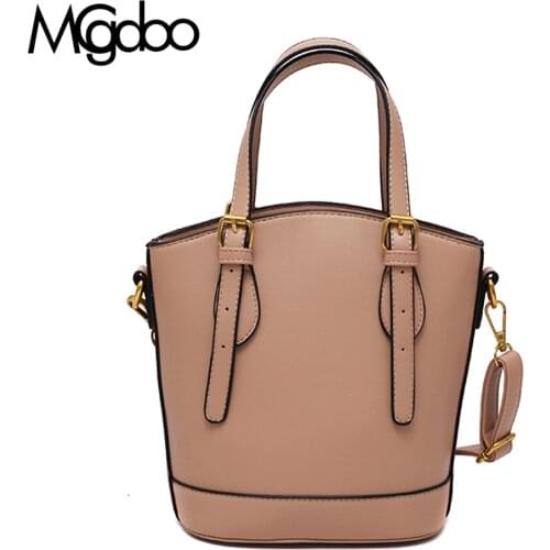 Mgcdoo Fashion Shoulder Bag Women Premium Leather Handbag Casual Female Bucket Bag