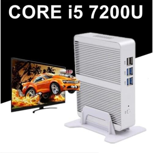 New NUC Intel Core i5 7200U Mini PC Windows 10 Linux Server Fanless Aluminum Alloy X86 Mini Computer HTPC 4K HDMI Office PC