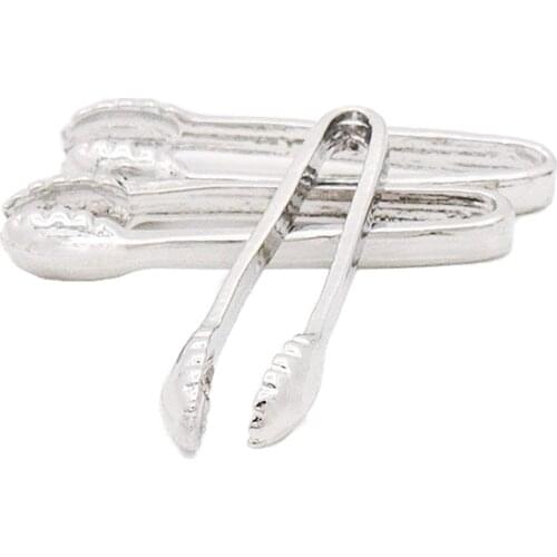 Odoria 1:12 Miniature 3PCS Silver Sugar Tongs Dollhouse Kitchen Accessories