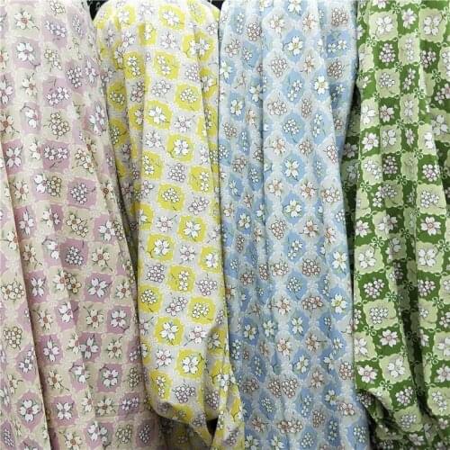 Fashion Plaid Floral Printed Chiffon Fabric Clothes Style Floral Skirt Print Dyeing Chemical Fiber Clothing Impermeable Fabric